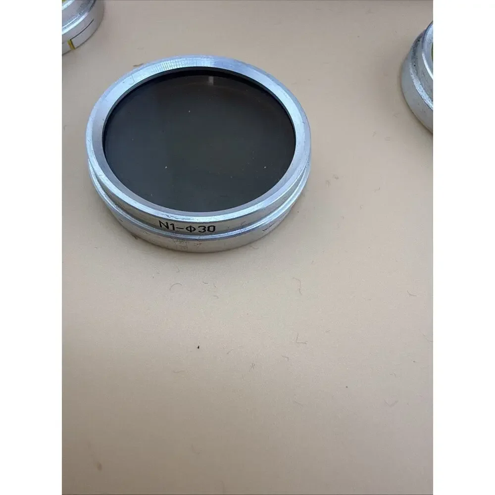 Vintage Meopta 4 Camera Filters, And Pax Leather Case With Hood